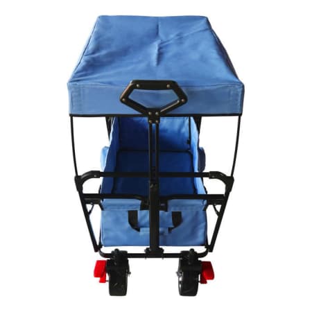 Chariot pliable avec toit, sac, frein et barre de poussée - Gris Chariot pliable avec toit, sac, frein et barre de poussée - Gris