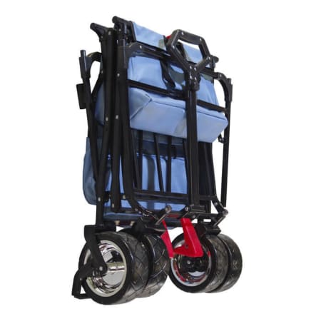 Chariot pliable avec toit, sac, frein et barre de poussée - Gris Chariot pliable avec toit, sac, frein et barre de poussée - Gris
