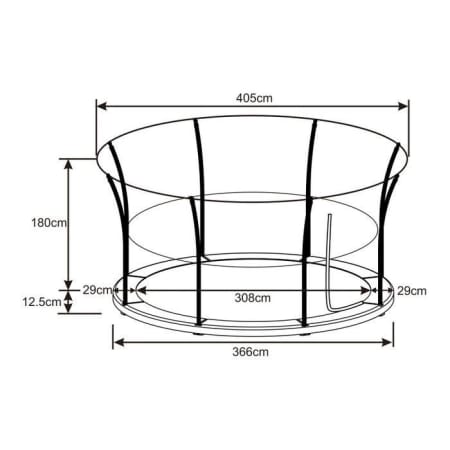 Trampoline enterré Ø366 cm - Denver Vert Trampoline enterré Ø366 cm - Denver Vert