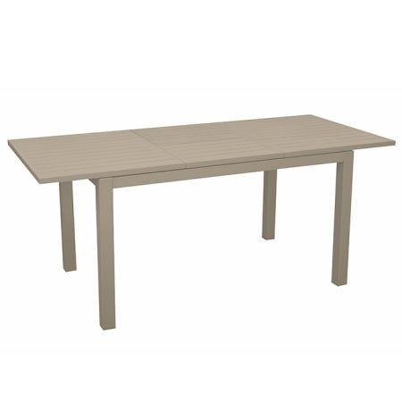 Table de jardin extensible aluminium - Genes - L.110/170 x l.70 cm - 4/6 personnes - cr&egrave;me