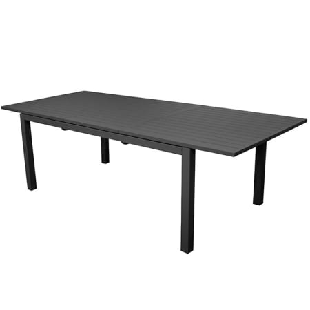 Table de jardin extensible aluminium - Genes - L.160/240 x l.100 cm - 6/10 personnes - graphite