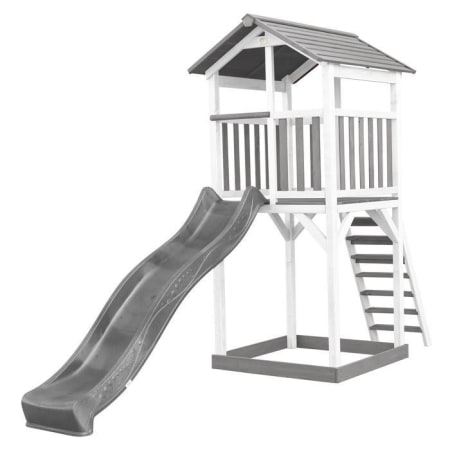 Aire de jeux en bois avec bac à sable et toboggan - Beach Tower Aire de jeux en bois avec bac à sable et toboggan - Beach Tower