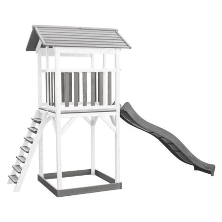Aire de jeux en bois avec bac à sable et toboggan - Beach Tower Aire de jeux en bois avec bac à sable et toboggan - Beach Tower