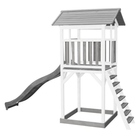 Aire de jeux en bois avec bac à sable et toboggan - Beach Tower Aire de jeux en bois avec bac à sable et toboggan - Beach Tower