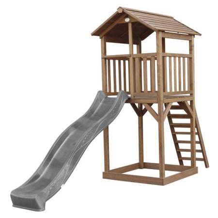 Aire de jeux en bois avec bac à sable et toboggan - Beach Tower Aire de jeux en bois avec bac à sable et toboggan - Beach Tower