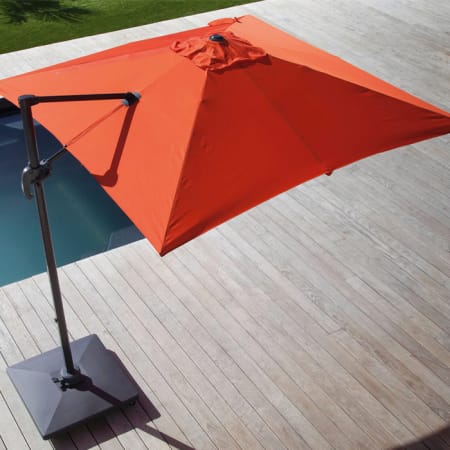 Parasol d&eacute;port&eacute; inclinable Roma - Aliz&eacute; - couleur paprika