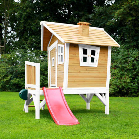 Cabane en bois avec toboggan pour enfant - Robin