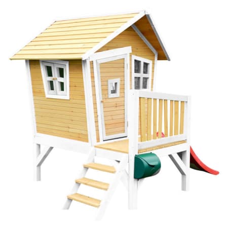 Cabane en bois avec toboggan pour enfant - Robin