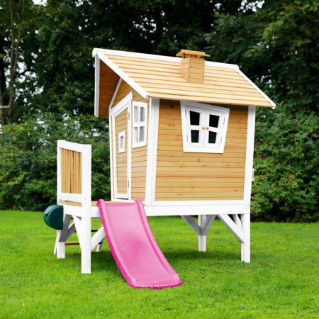 Cabane en bois avec toboggan pour enfant - Robin