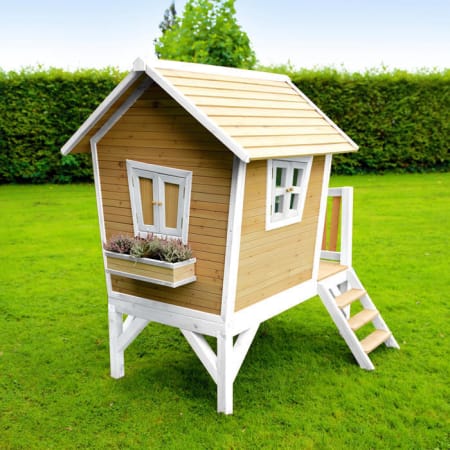 Cabane en bois avec toboggan pour enfant - Robin