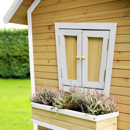 Cabane en bois avec toboggan pour enfant - Robin