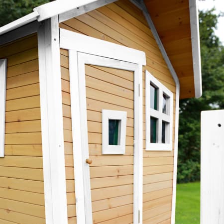 Cabane en bois avec toboggan pour enfant - Robin