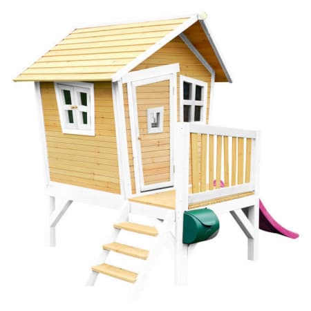 Cabane en bois avec toboggan pour enfant - Robin