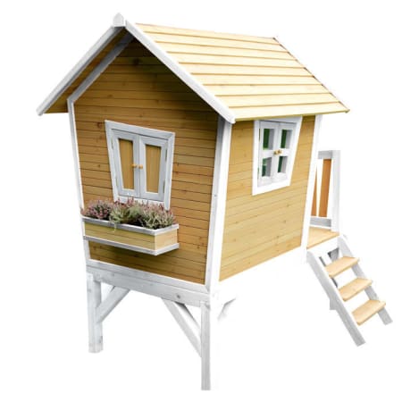 Cabane en bois avec toboggan pour enfant - Robin