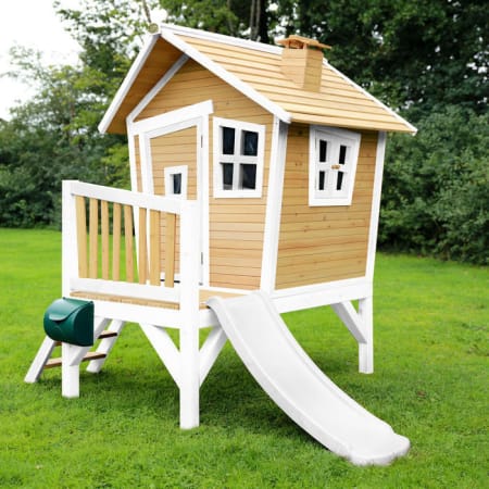Cabane en bois avec toboggan pour enfant - Robin