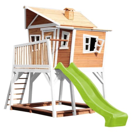 Cabane en bois avec bac à sable et toboggan pour enfant - Max Cabane en bois avec bac à sable et toboggan pour enfant - Max