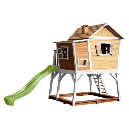 Cabane en bois avec bac à sable et toboggan pour enfant - Max Cabane en bois avec bac à sable et toboggan pour enfant - Max
