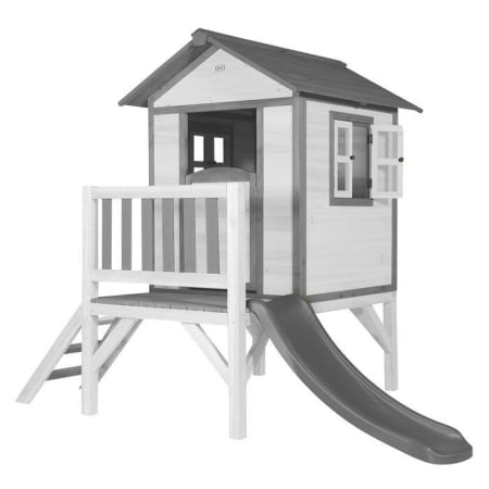 Cabane en bois pour enfant avec toboggan gris - Beach Lodge XL Cabane en bois pour enfant avec toboggan gris - Beach Lodge XL
