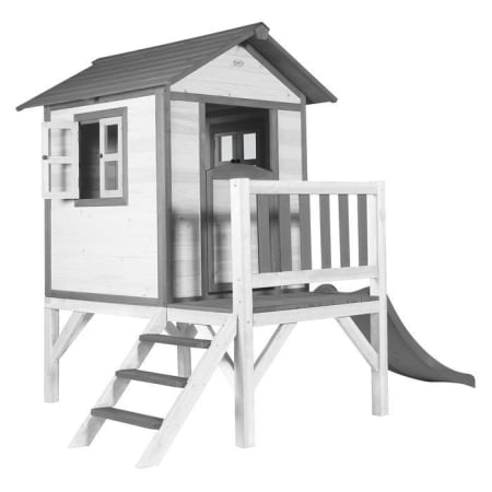 Cabane en bois pour enfant avec toboggan gris - Beach Lodge XL Cabane en bois pour enfant avec toboggan gris - Beach Lodge XL