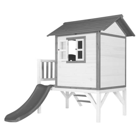 Cabane en bois pour enfant avec toboggan gris - Beach Lodge XL Cabane en bois pour enfant avec toboggan gris - Beach Lodge XL