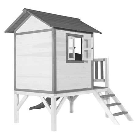 Cabane en bois pour enfant avec toboggan gris - Beach Lodge XL Cabane en bois pour enfant avec toboggan gris - Beach Lodge XL