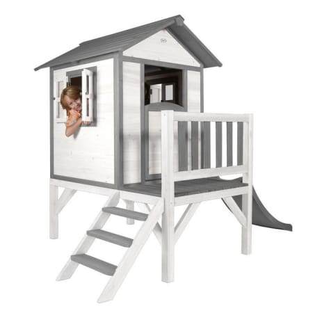 Cabane en bois pour enfant avec toboggan gris - Beach Lodge XL Cabane en bois pour enfant avec toboggan gris - Beach Lodge XL