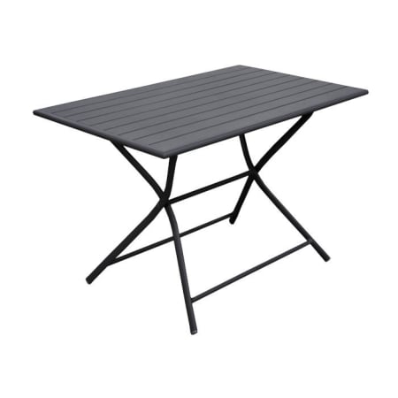 Table de jardin pliante aluminium - Globe - L.110 x l.70 cm - 2 à 4 personnes - graphite