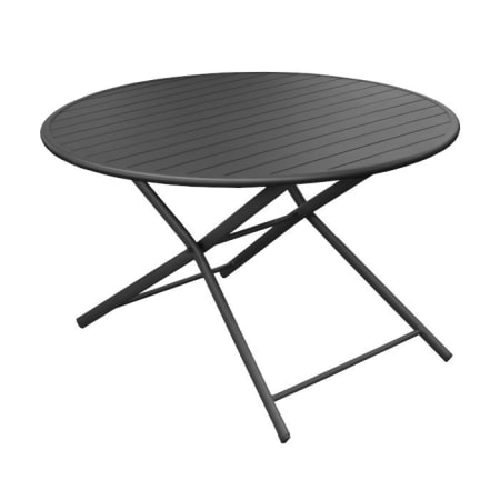 Table de jardin ronde pliante aluminium - Globe - &Oslash; 120 cm - 4 personnes - graphite