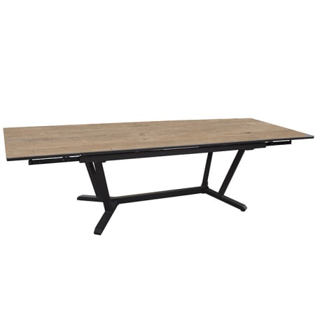 Table de jardin extensible aluminium plateau Kedra&reg; - Vita - L.180/230/280 x l.100 cm - 8/12 personnes - graphite/lenk