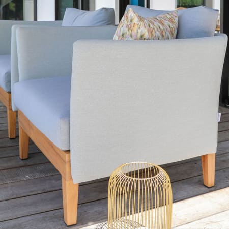 Fauteuil Lounge aluminium et toile - Welcome - Zoom accoudoirs Fauteuil Lounge aluminium et toile - Welcome - Zoom accoudoirs