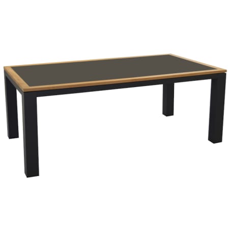 Table de jardin alu plateau céramique Kedra® bords Teck FSC® - Torino - L.192 x l.102 cm - 6/8 personnes Table de jardin alu plateau céramique Kedra® bords Teck FSC® - Torino - L.192 x l.102 cm - 6/8 personnes