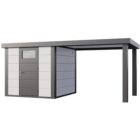 Abri de JardinELEGANTO 2424lounge S ferm&eacute; D - Fa&ccedil;ade L.238 x l.238 cm - lounge L 284 x l 258 cm - 5,7 m&sup2; et 6,8 m&sup2;