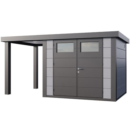 Abri de Jardin ELEGANTO 2724  lounge S ouvert G - Fa&ccedil;ade L.268 x l.238 cm - lounge L.168 x l.258 cm - 6,4 m&sup2; et 4 m&sup2;