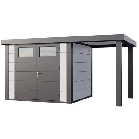 Abri de Jardin ELEGANTO 2724  lounge S ouvert D - Fa&ccedil;ade L.268 x l.238 cm - lounge L.168 x l.258 cm - 6,4 m&sup2; et 4 m&sup2;