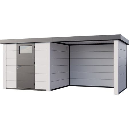 Abri de Jardin ELEGANTO 2724 lounge S ferm&eacute; D - Fa&ccedil;ade L.268 x l.238 cm - lounge L.284 x l.258 cm - 6,4 m&sup2; et 6,8 m&sup2;