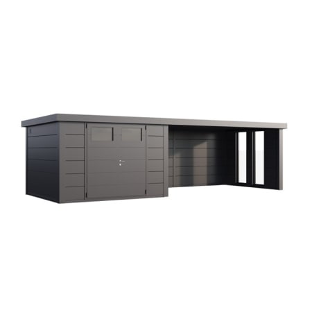 Abri de Jardin ELEGANTO 3330 lounge ext L fermé D fenêtres - Façade L.328 x l.298 cm - lounge L.464 x l.318 cm- 9,8 et 13,8 m² Abri de Jardin ELEGANTO 3330 lounge ext L fermé D fenêtres - Façade L.328 x l.298 cm - lounge L.464 x l.318 cm- 9,8 et 13,8 m²
