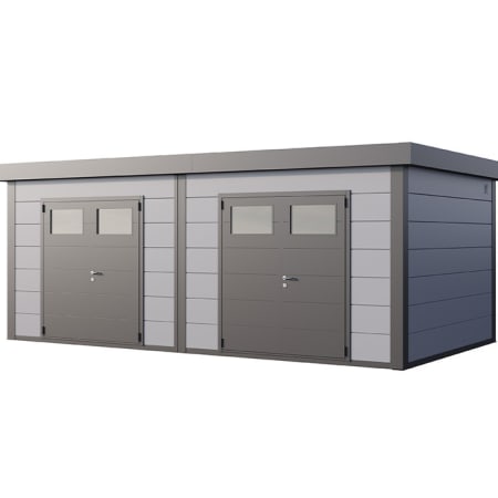 Abri de Jardin ELEGANTO DUO 3336 - Fa&ccedil;ade L.321 x l.358 cm plus L.321 x l. 358 cm - 11,7 m&sup2; plus 11,7 m&sup2;