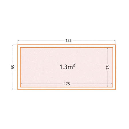 Coffre de rangement NEVIO 180 - L.185 x l.85 x h 85 cm - 1,3 m² plan surface Coffre de rangement NEVIO 180 - L.185 x l.85 x h 85 cm - 1,3 m² plan surface