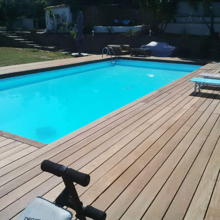 Kit terrasse complet - ITAUBA - Ep.21 mm x l.145 mm - L.1,55 m - À partir de 10 m² situation 4 Kit terrasse complet - ITAUBA - Ep.21 mm x l.145 mm - L.1,55 m - À partir de 10 m² situation 4