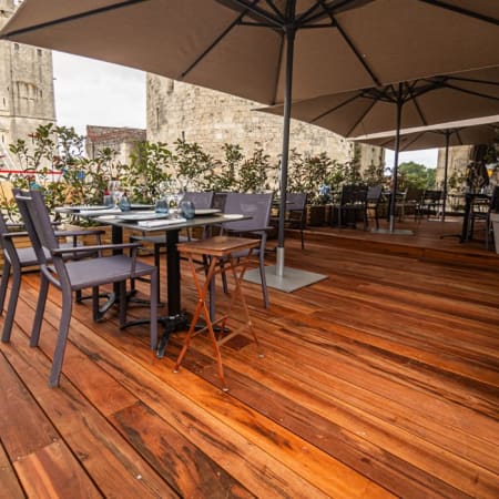 Kit terrasse complet - MUIRACATIARA - Ep.21 mm x l.145 mm - L.1,55 m - À partir de 10 m² Kit terrasse complet - MUIRACATIARA - Ep.21 mm x l.145 mm - L.1,55 m - À partir de 10 m²