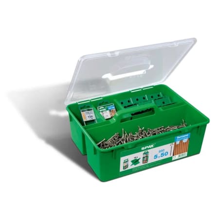 Kit Fixation Terrasse Bois Exotique Green Box - Spax - 5x50 Kit Fixation Terrasse Bois Exotique Green Box - Spax - 5x50