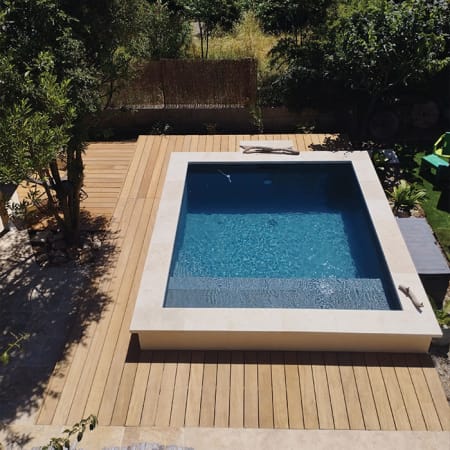 Kit terrasse complet - GARAPA - Ep.21 mm x l.145 mm - L.1,55 m Kit terrasse complet - GARAPA - Ep.21 mm x l.145 mm - L.1,55 m