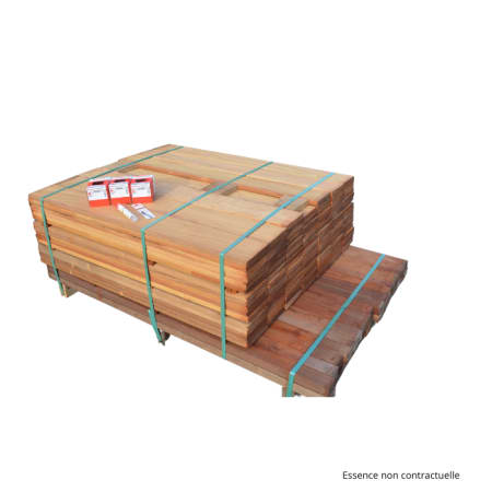 Kit terrasse complet - GARAPA - Ep.21 mm x l.145 mm - L.1,55 m - À partir de 10 m² Kit terrasse complet - GARAPA - Ep.21 mm x l.145 mm - L.1,55 m - À partir de 10 m²