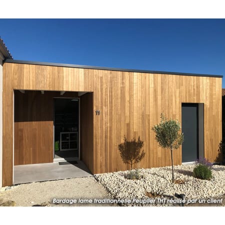 Clin bardage traditionnel 1,75 m Peuplier THT Clin bardage traditionnel 1,75 m Peuplier THT
