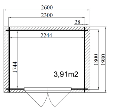 Abri de Jardin - 250x200x228 cm - 5 m2 Abri de Jardin - 250x200x228 cm - 5 m2