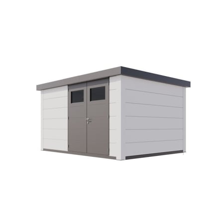 Abri de Jardin ELEGANTO 3930 - Fa&ccedil;ade L.388 x l.298 cm - 11,6 m&sup2; blanc blanc