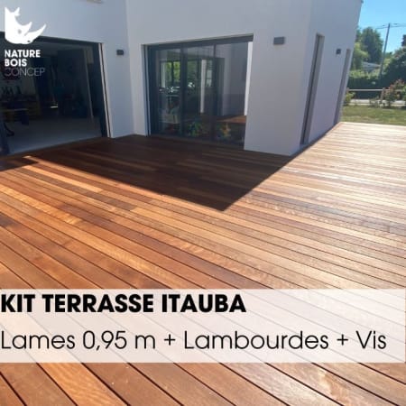 Kit terrasse complet - ITAUBA - Ep.21 mm x l.145 mm - L.0,95 m Kit terrasse complet - ITAUBA - Ep.21 mm x l.145 mm - L.0,95 m