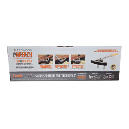 Redresseur de lames - Hardwood Wrench - Deckwise, dos du carton Redresseur de lames - Hardwood Wrench - Deckwise, dos du carton