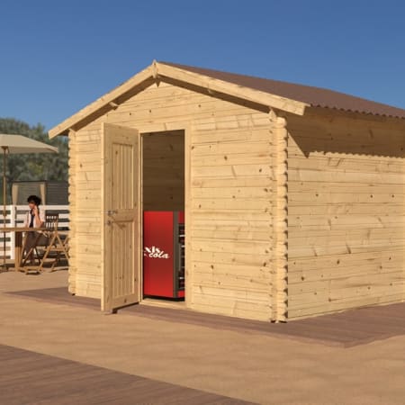Kiosque de vente - 348x248x258 cm - 7.30 m² de coté Kiosque de vente - 348x248x258 cm - 7.30 m² de coté