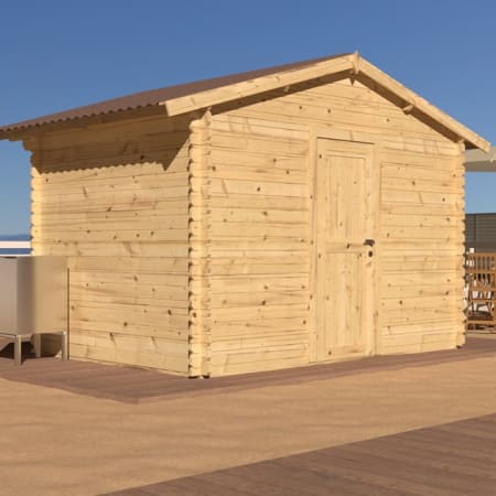 Kiosque de vente - 348x248x258 cm - 7.30 m² de dos Kiosque de vente - 348x248x258 cm - 7.30 m² de dos